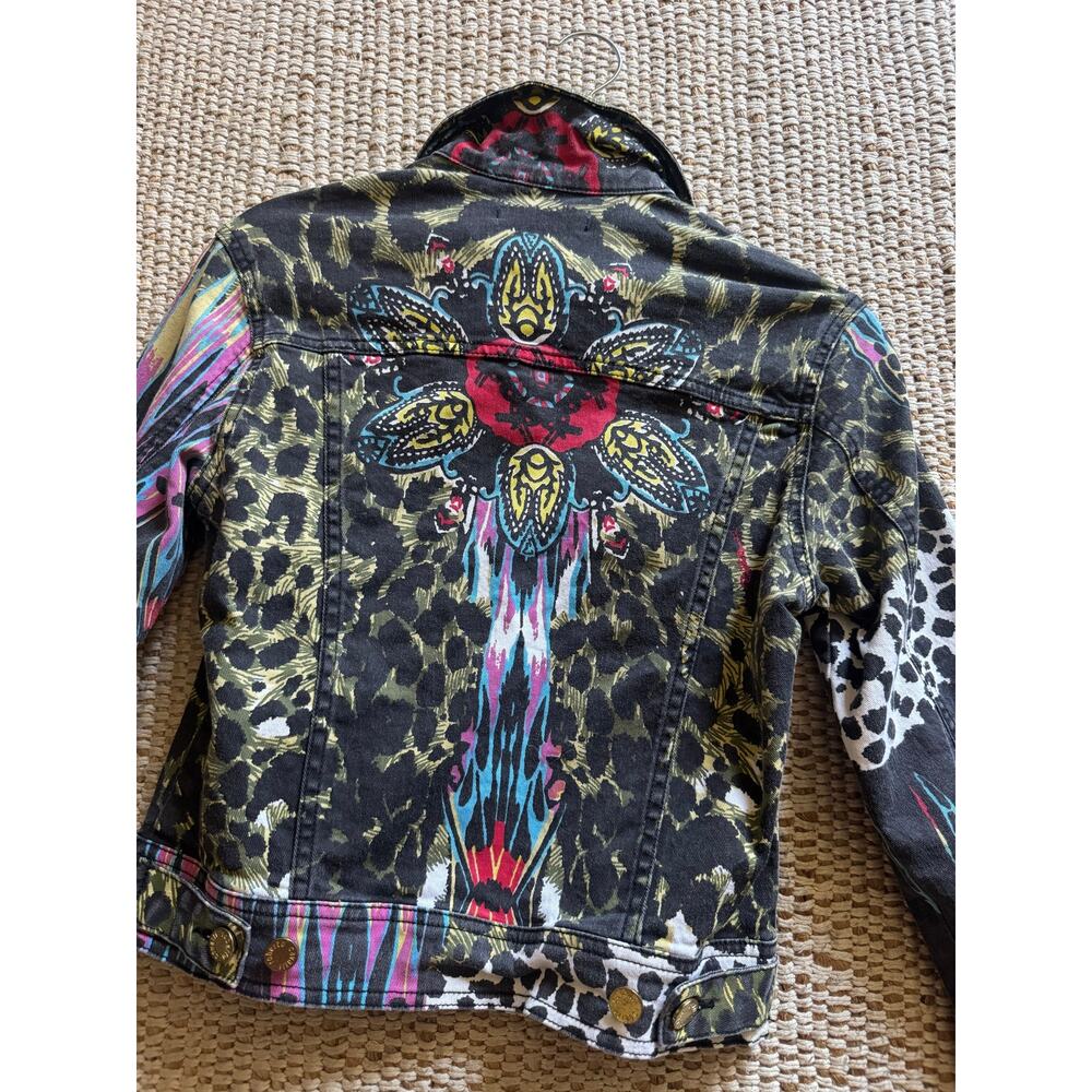 Roberto Cavalli Vintage Y2K Archival Maximalist Jacket XS Made in Italy Cotton - Picture 8 of 9